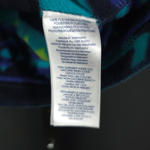 Chaps Sport Fleece Vest Womens L Southwestern Aztec Geometric Full Zip Gorpcore - Picture 6 of 6